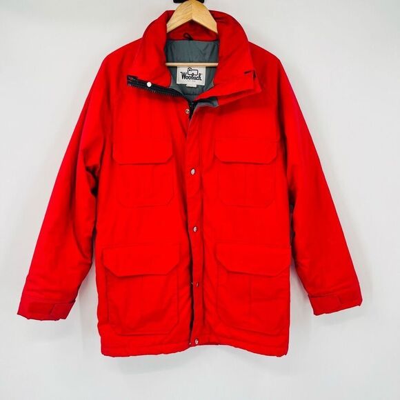 Vintage Woolrich Jacket Size Medium Men’s 90’s Parka Insulated Red USA - Picture 1 of 10